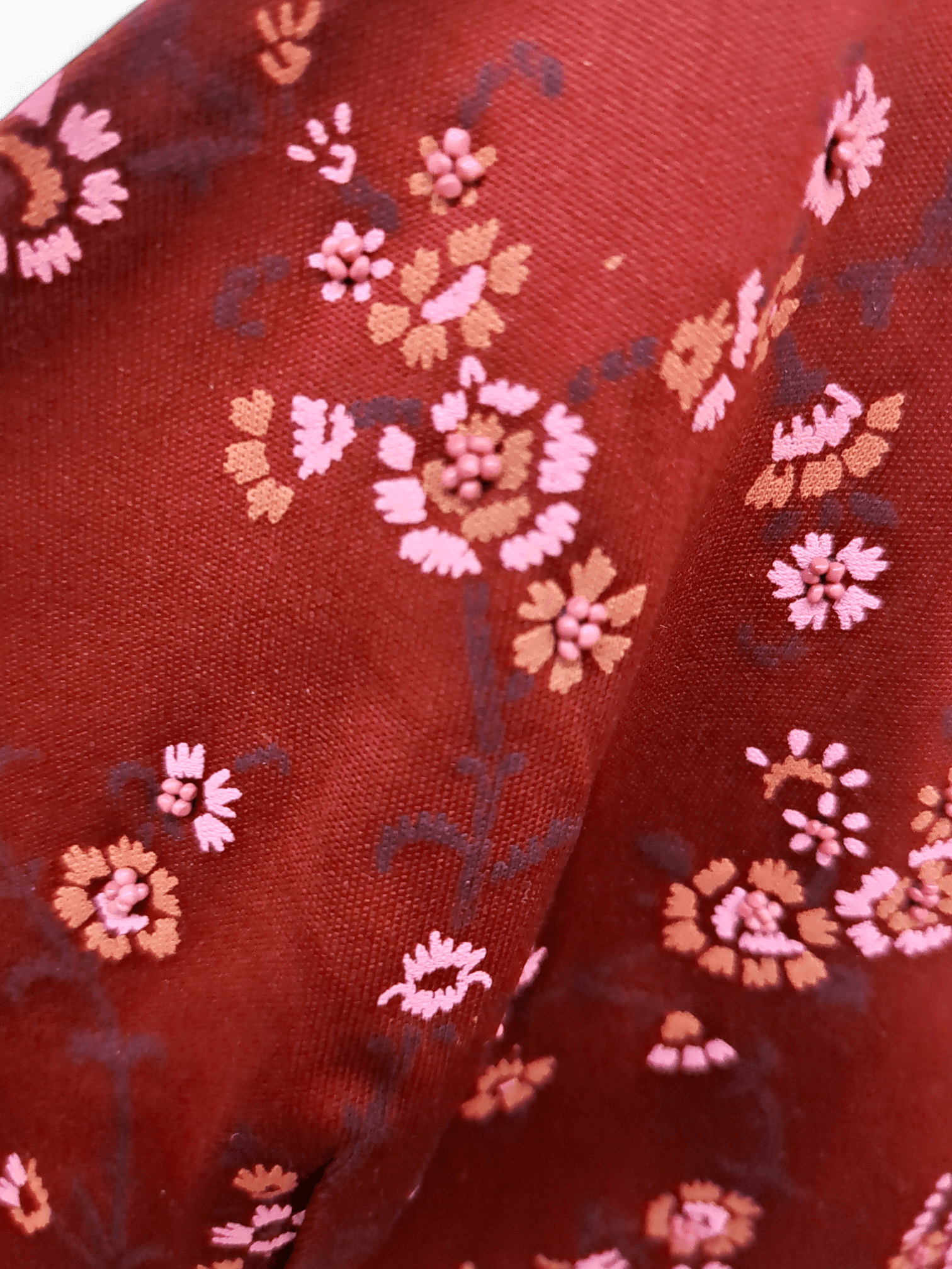 Elegantes Kookai Cocktailkleid in Rot mit Blumenmuster 4