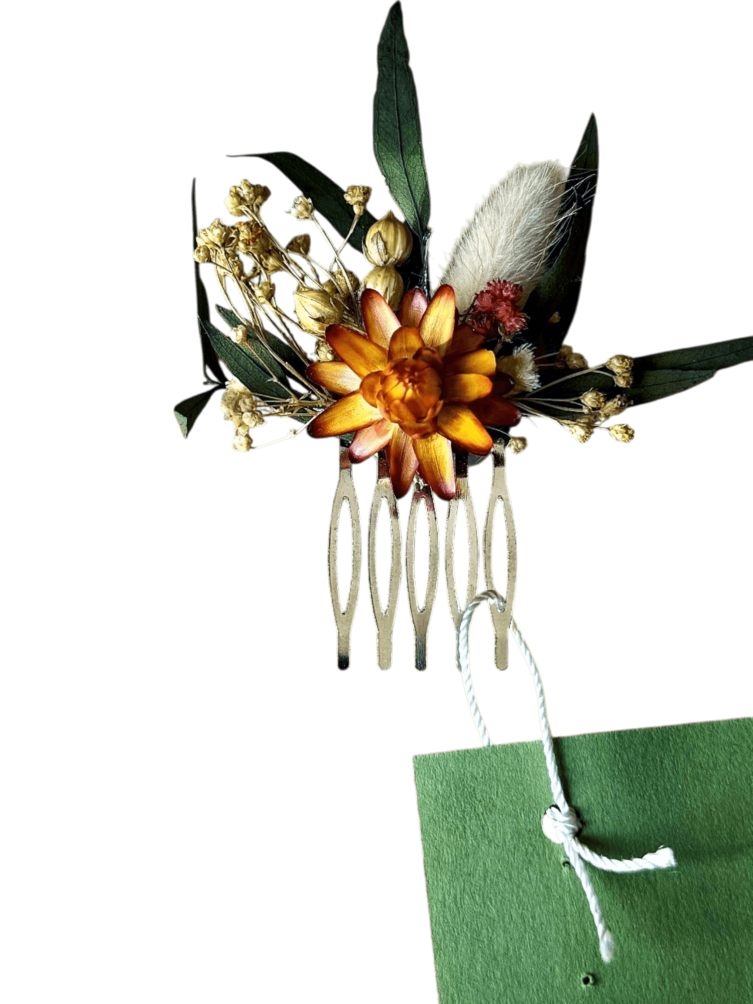 Eleganter Haarkamm mit Trockenblumen 1