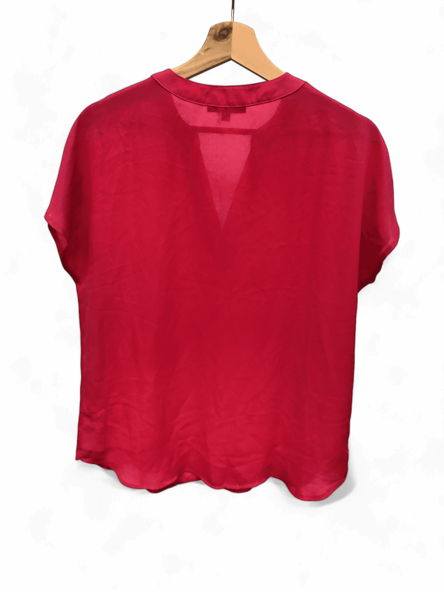 Elegante rote Kurzarm-Bluse von Adrianna Papell 3