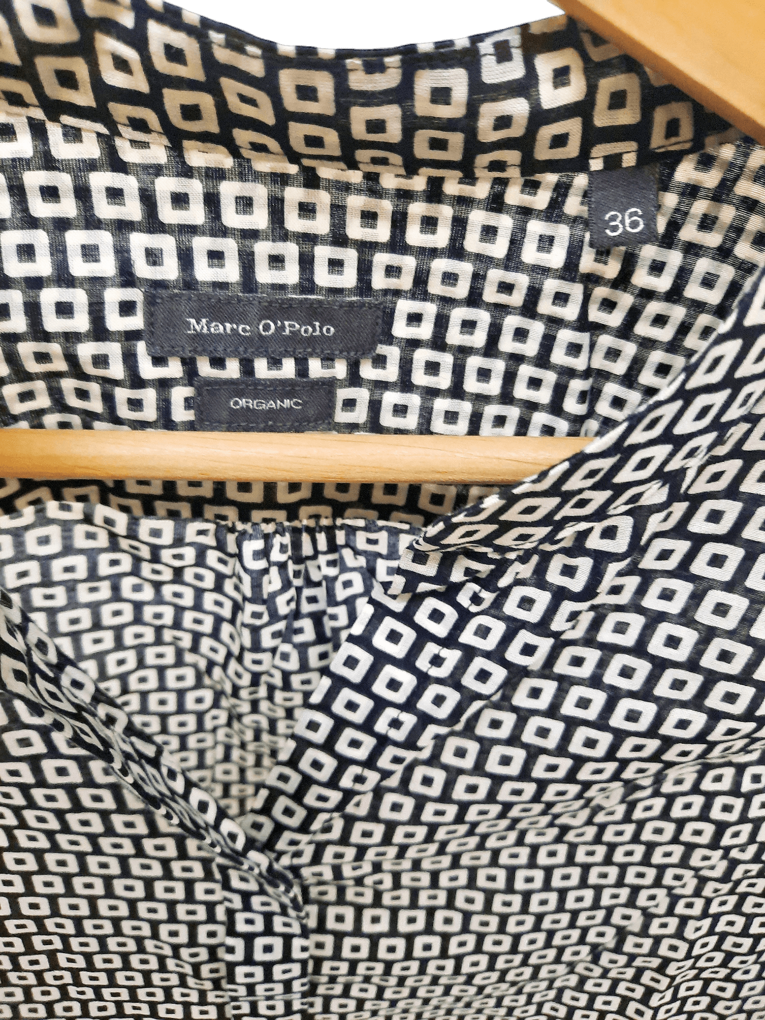 Moderne Marc O'Polo Organic Bluse mit geometrischem Muster 3