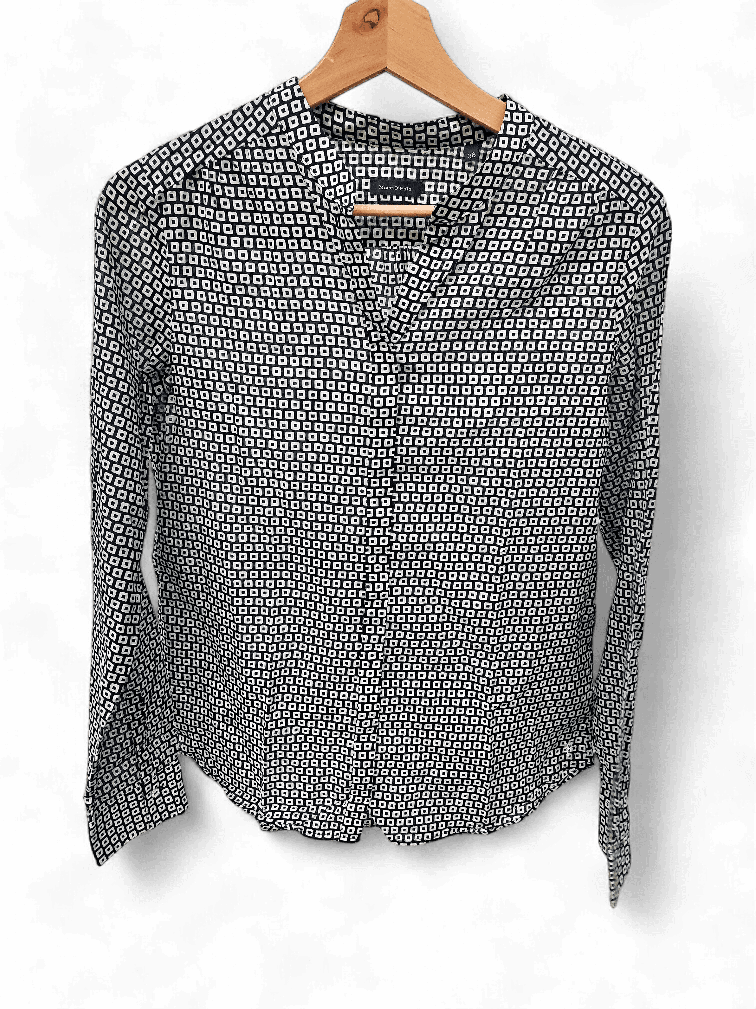Moderne Marc O'Polo Organic Bluse mit geometrischem Muster 1
