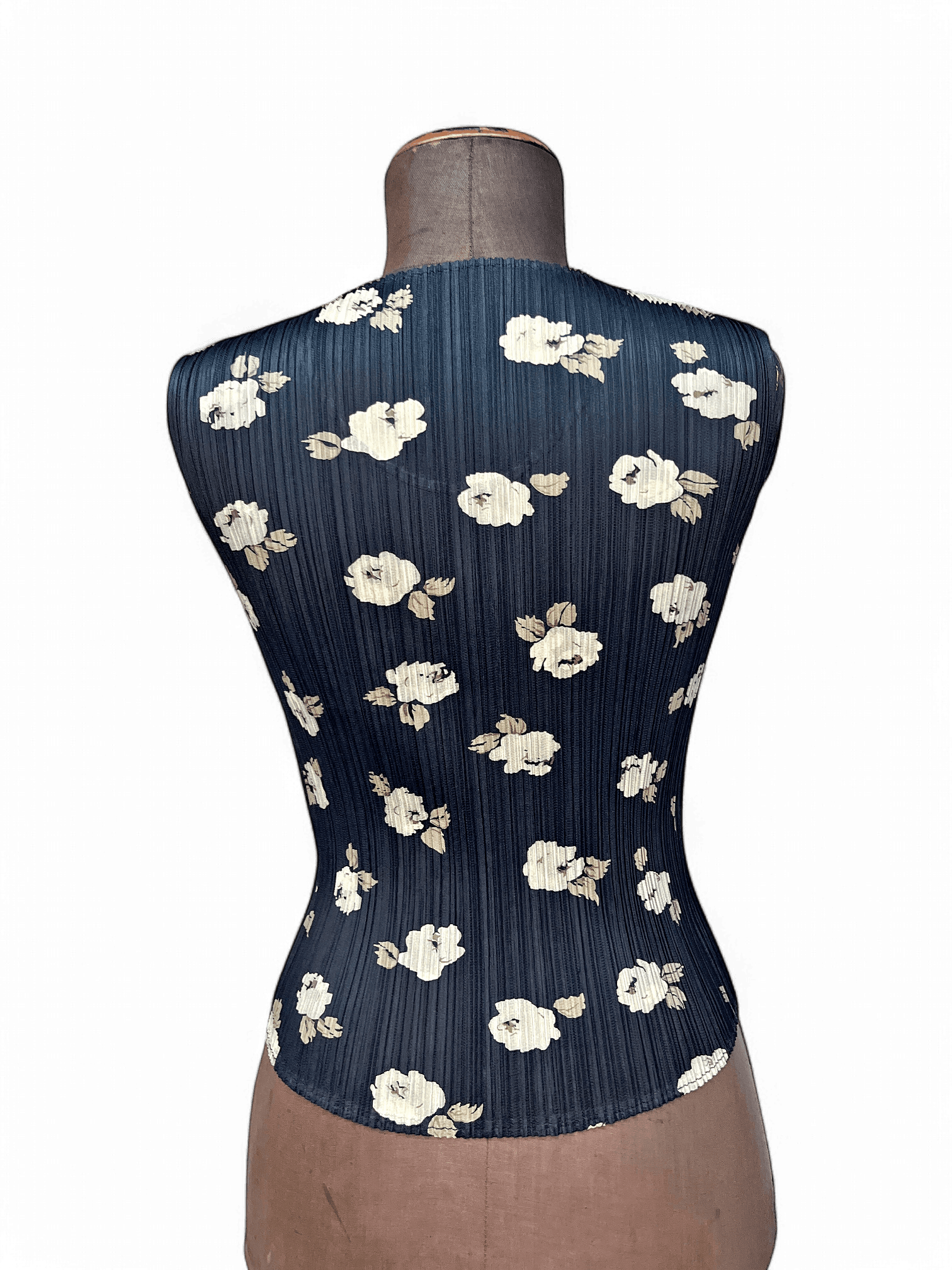 Elegantes Plissee-Top mit Blumenmuster - Ärmellos 3