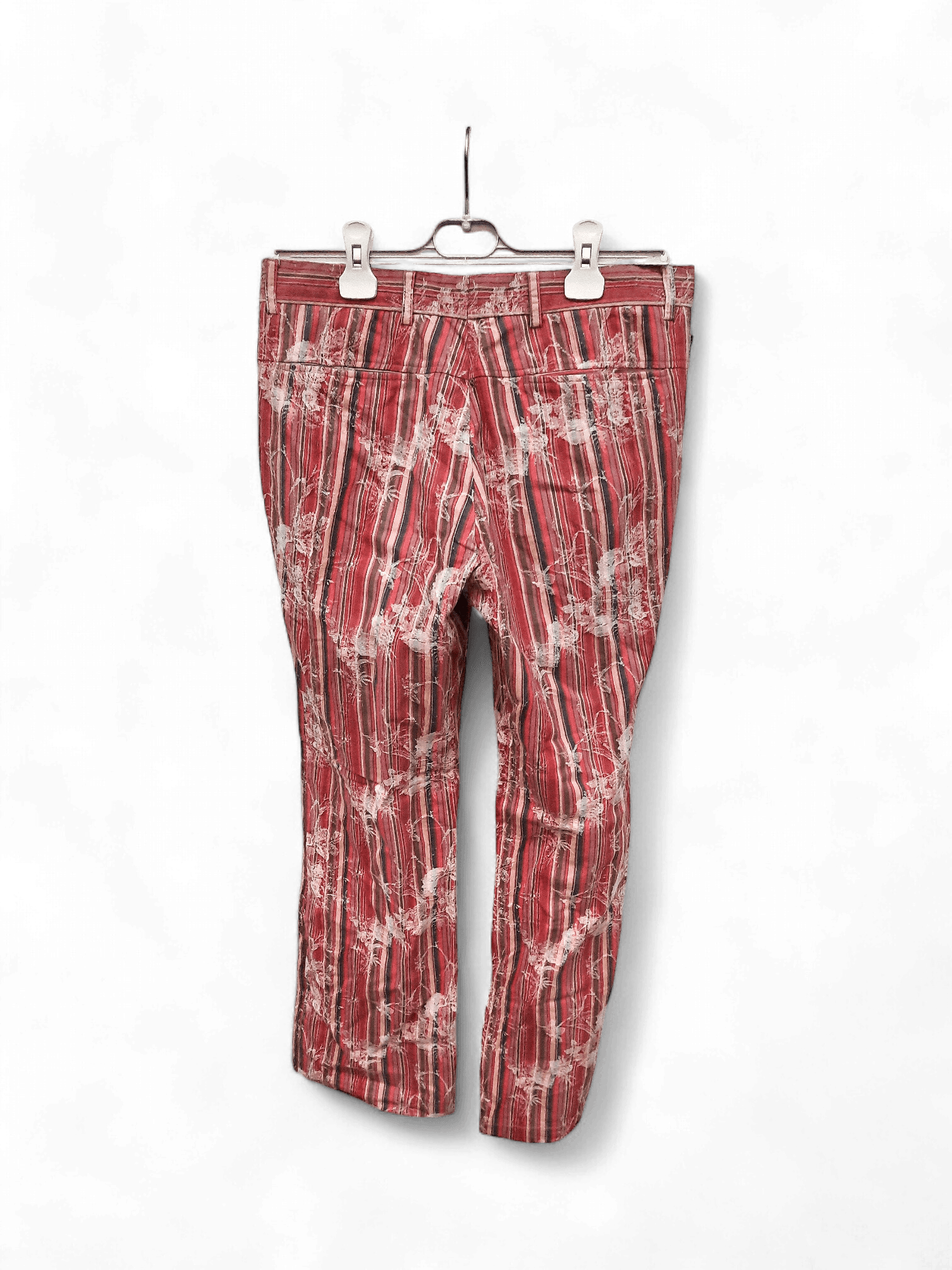 Moderne Bedruckte Damen-Hose mit Blumenmuster in Rot-Rosa-Tönen 2