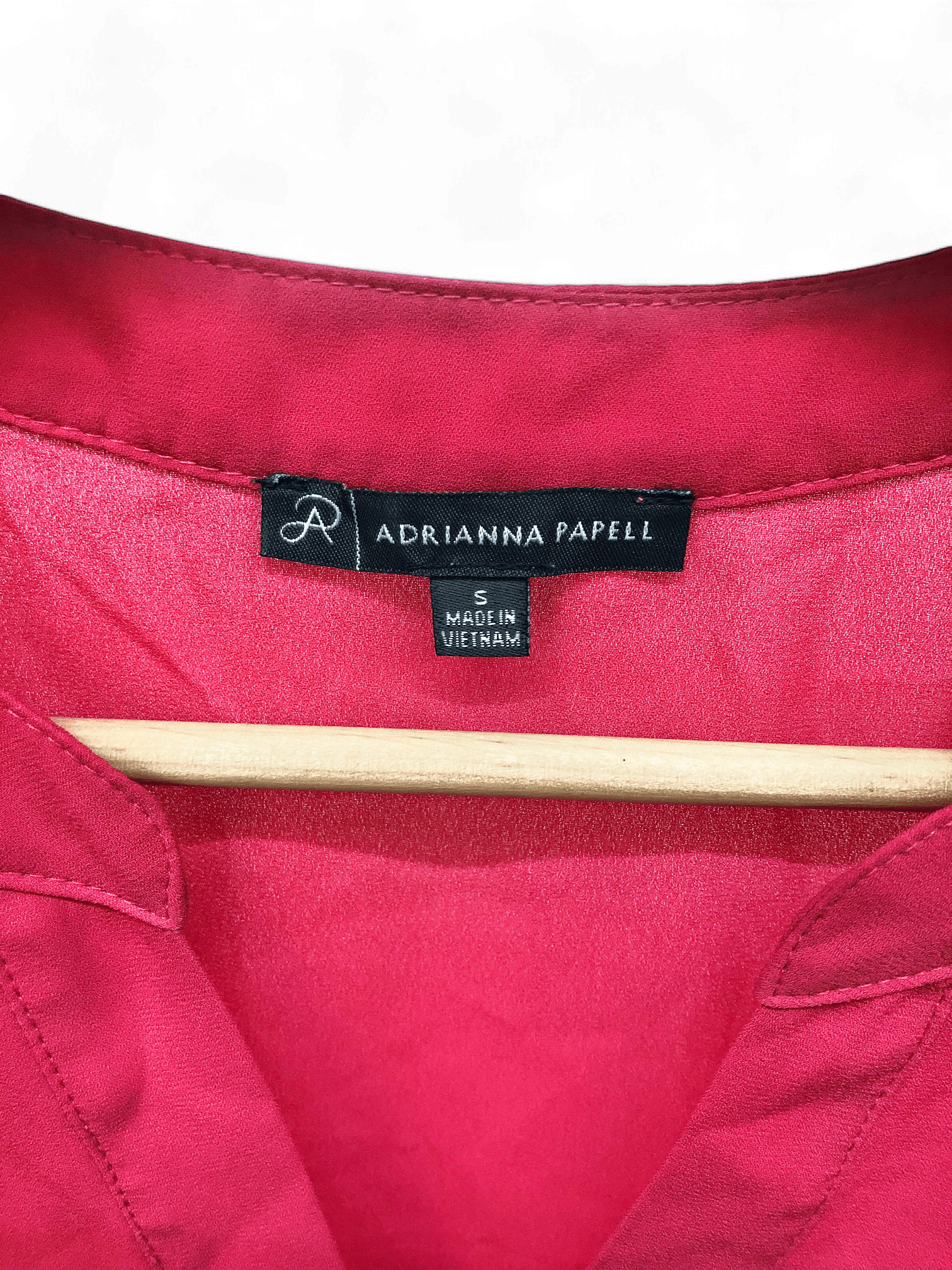 Elegante rote Kurzarm-Bluse von Adrianna Papell 2