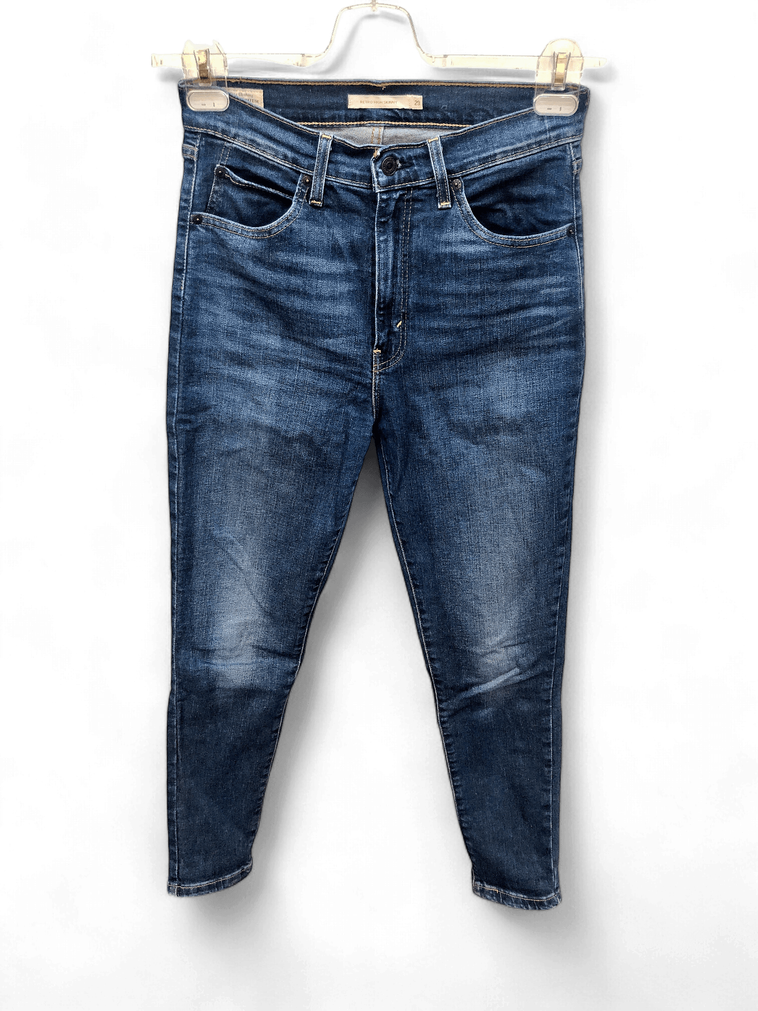 Moderne Levi's High-Rise Denim Jeans in Dunkelblau 1