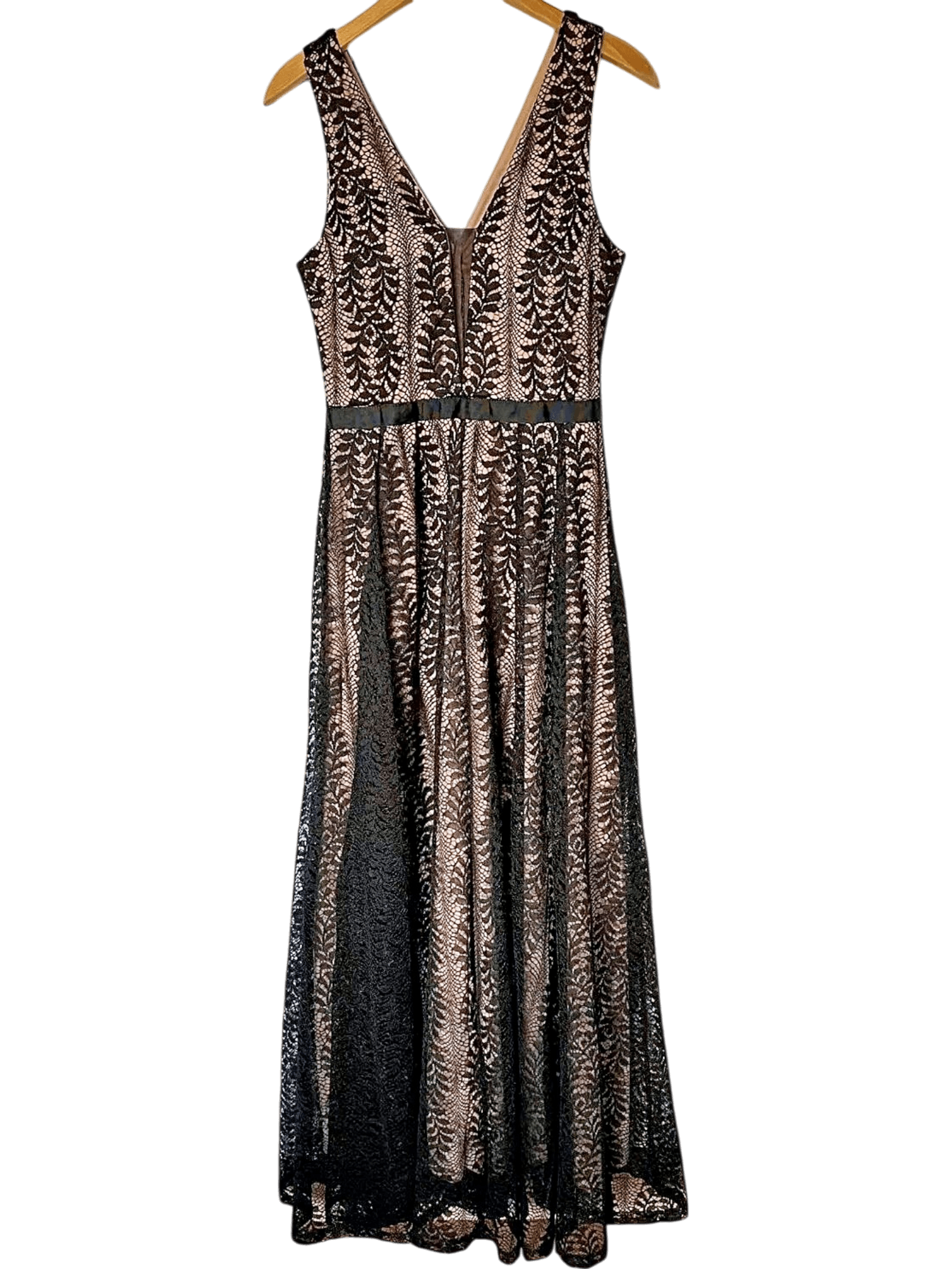 Elegantes schwarzes Spitzenkleid 1