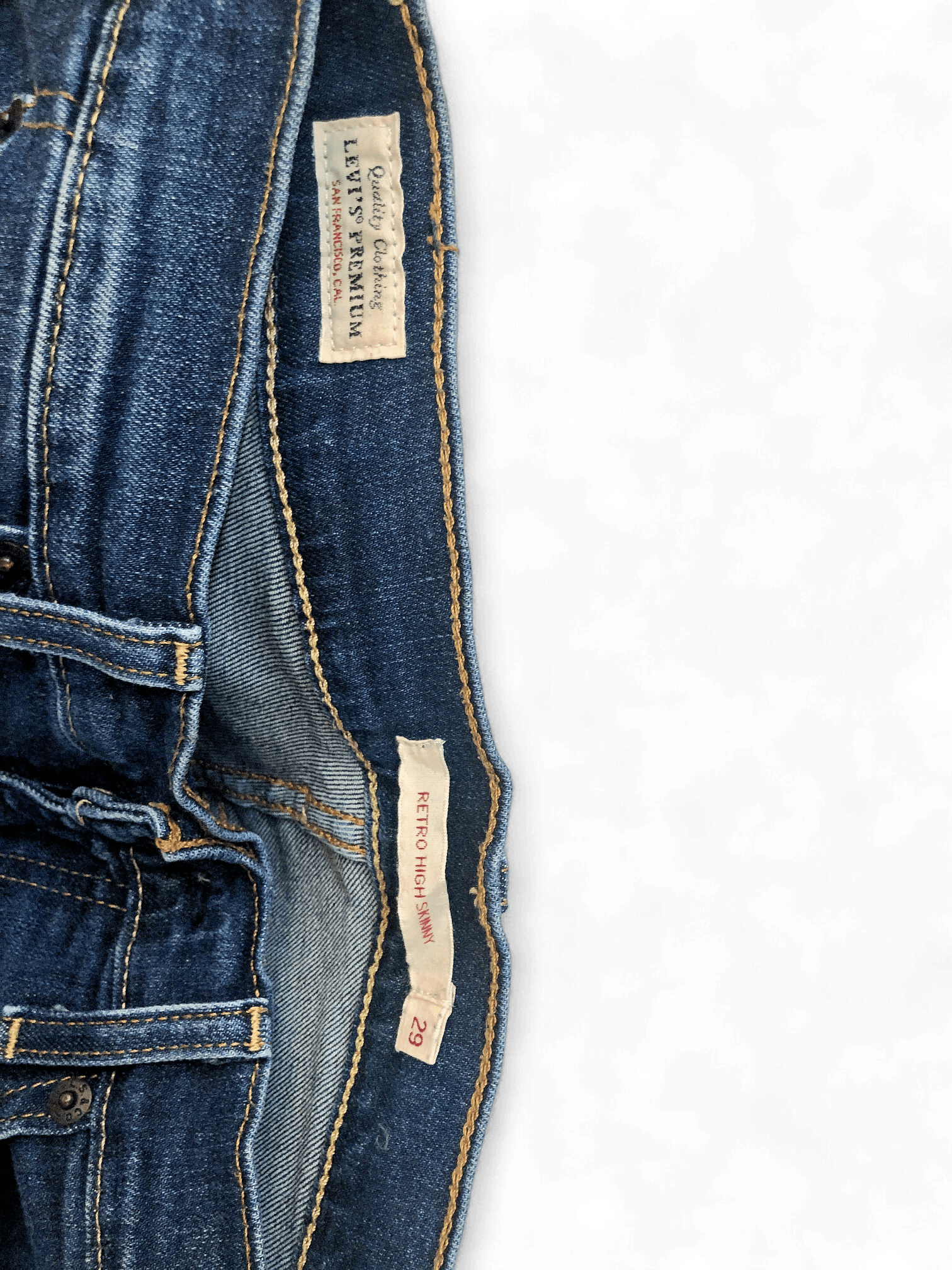 Moderne Levi's High-Rise Denim Jeans in Dunkelblau 3