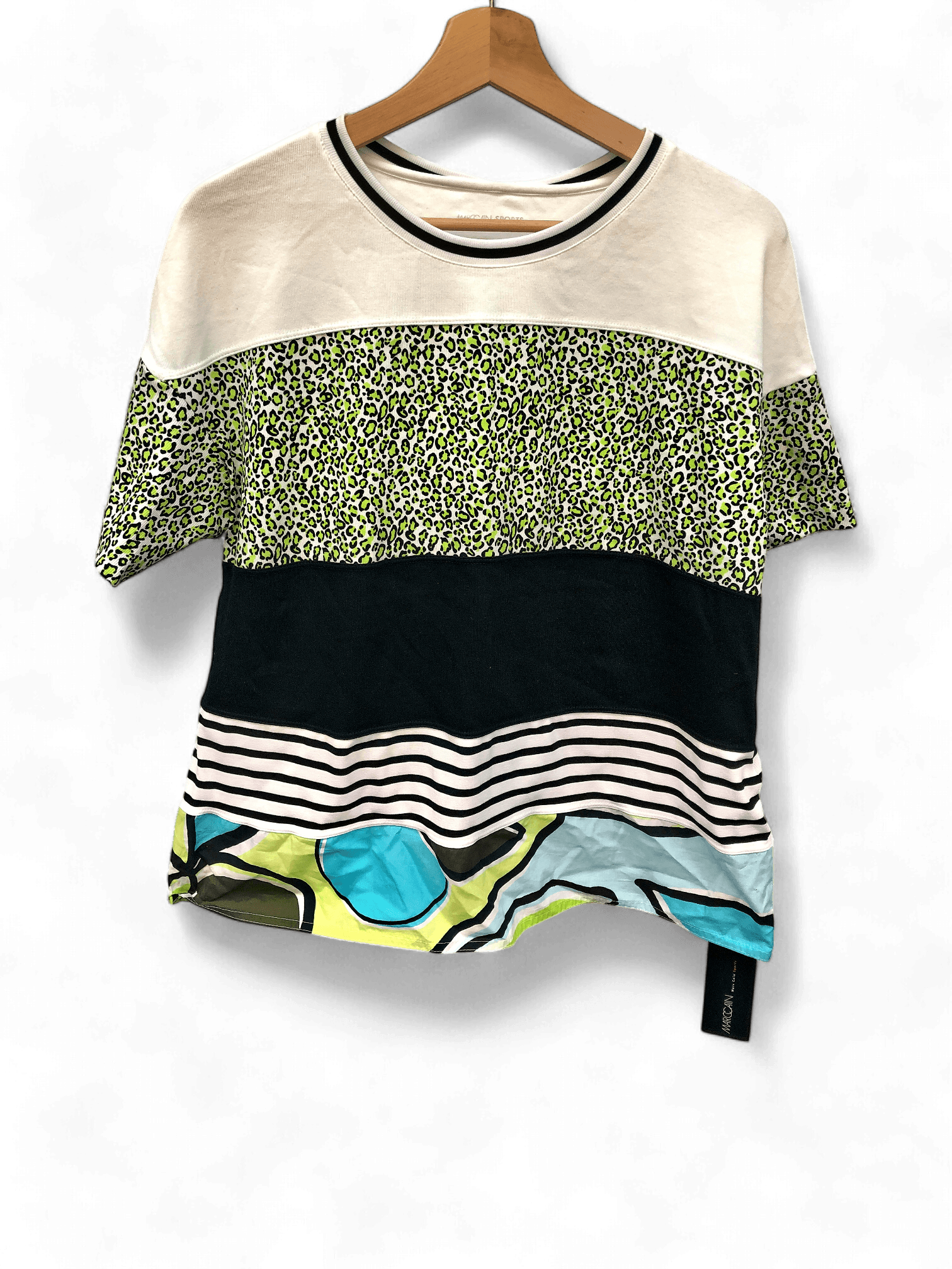 Modern Buntes Marc Cain Sports Patchwork-T-Shirt 1