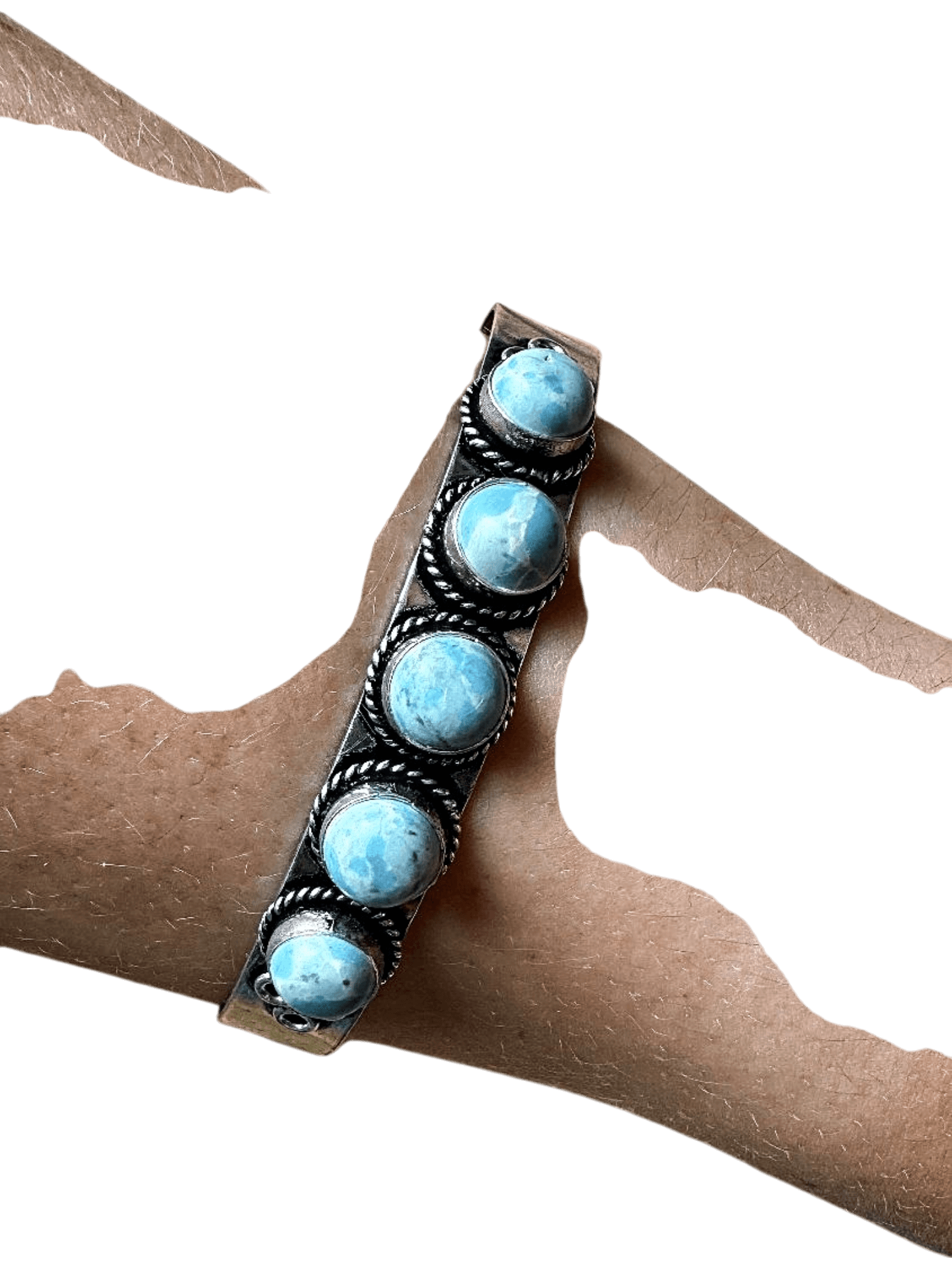 Schönes Silberarmband mit Türkisen 1