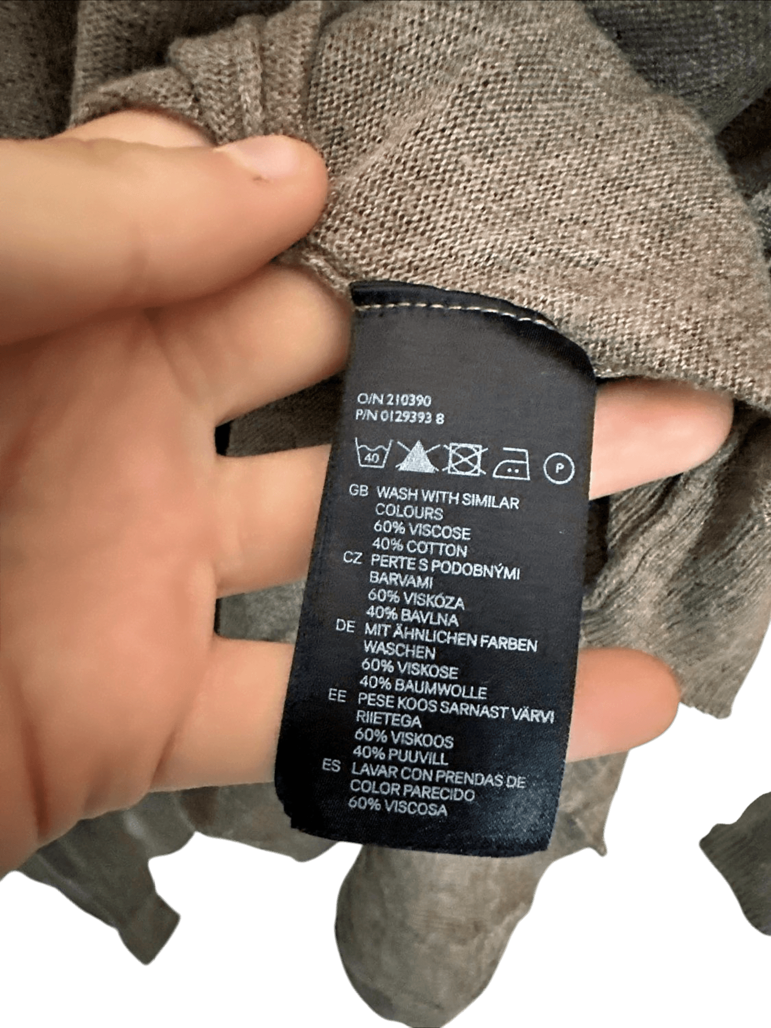 Brauner Cardigan aus Viskose-Baumwolle 3
