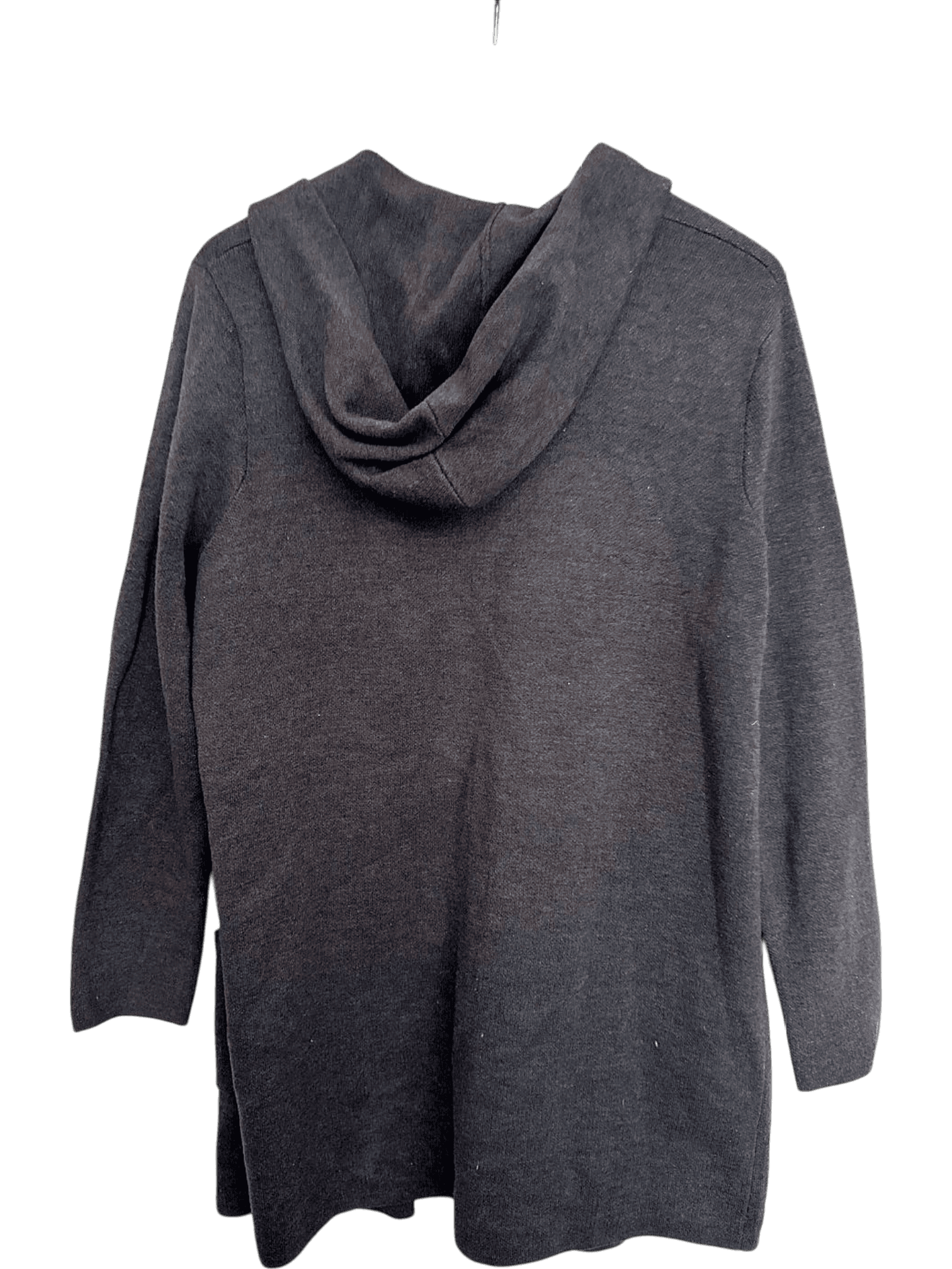 Schwarzer Langer Cardigan mit Kapuze - Unisex 2