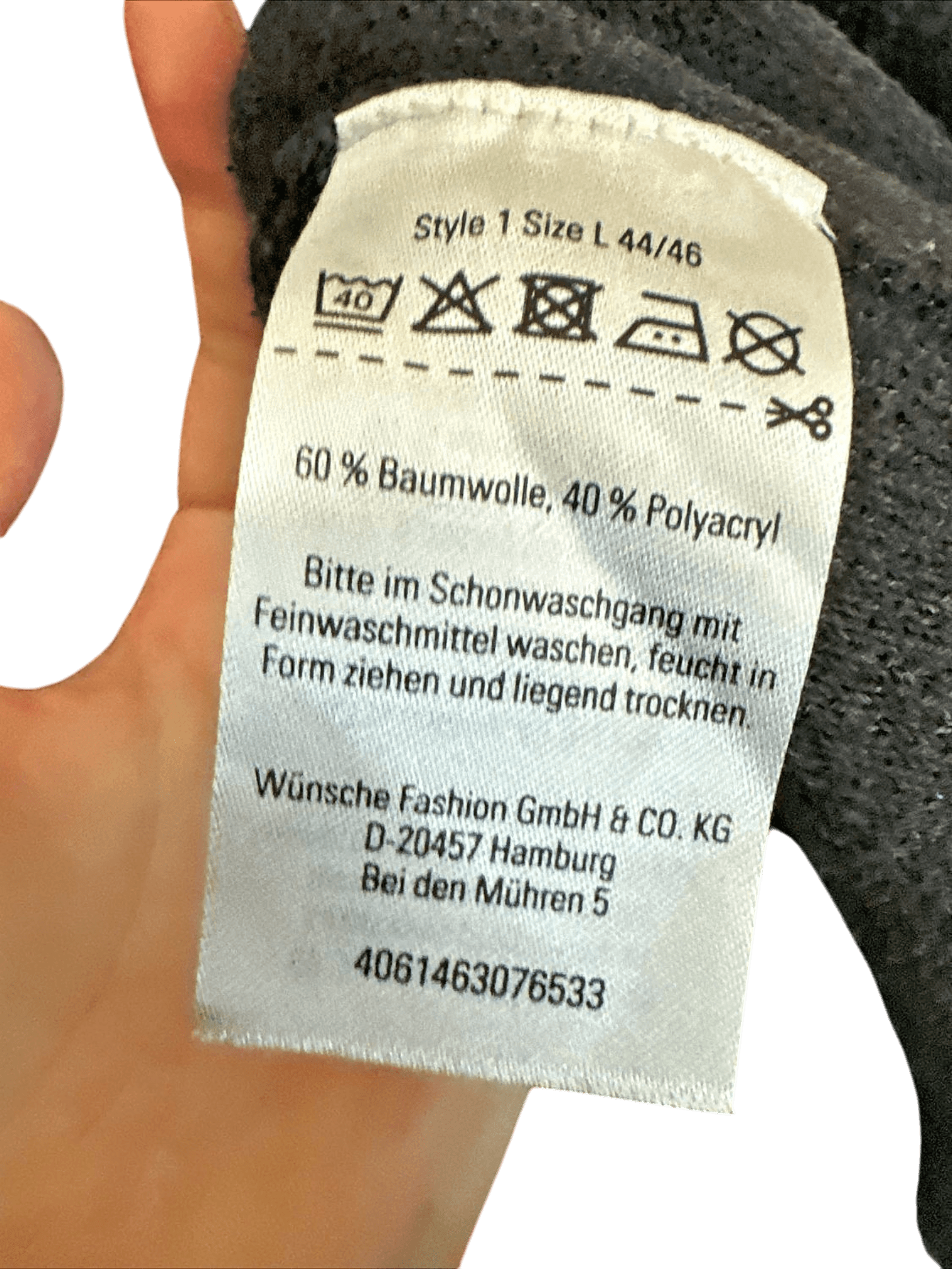 Schwarzer Langer Cardigan mit Kapuze - Unisex 3